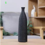 vases céramique modernes blanc noir orange texture tissée opaques salon