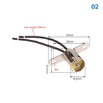 support lampe métal argenté noir industrielle fil électrique douille lampe fixations trou plaque métal
