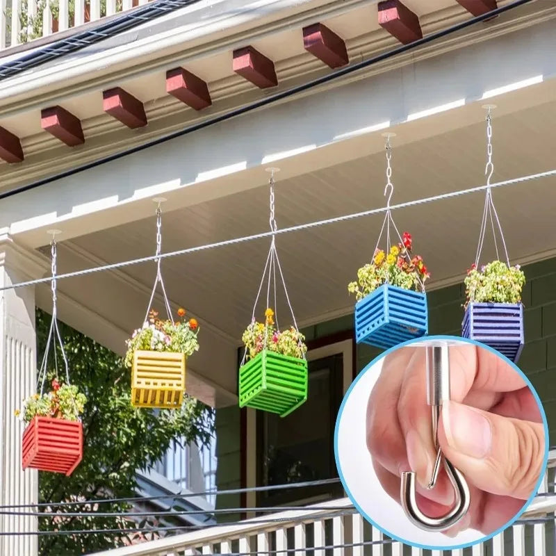 crochets transparents adhésifs modernes suspendre pots fleurs utilisation multiple PVC