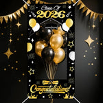Cadre photo personnalisable graduation motifs diplômes confettis étoiles dorées noir doré clips inclusion cérémonie