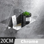 étagères murales acier inoxydable noir argenté lisses modernes vis 20 30 40 50cm