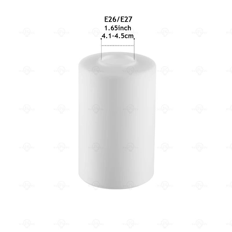 cache lampe blanc moderne verre opac opaque abat jour rond lisseintérieur lampe décoration