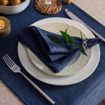 serviette carrée blanc texture classique 40cm 40cm réutilisable maison restaurant