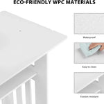 table d'appoint moderne table nuit blanc grille verticale opaquedu 32cm