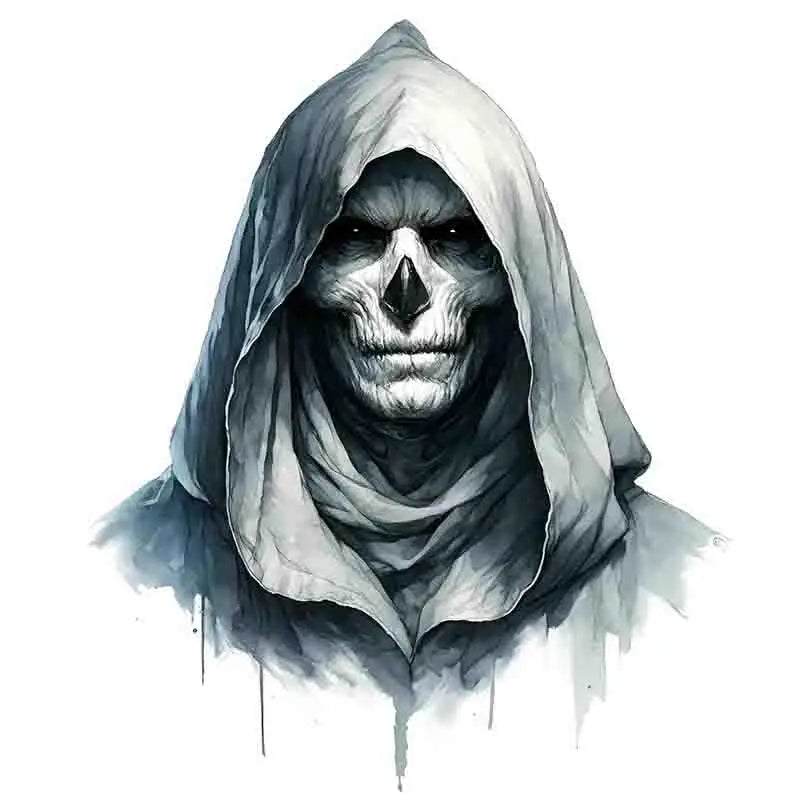 autocollant mural gothique grim reaper nuit étoiles noir illustration