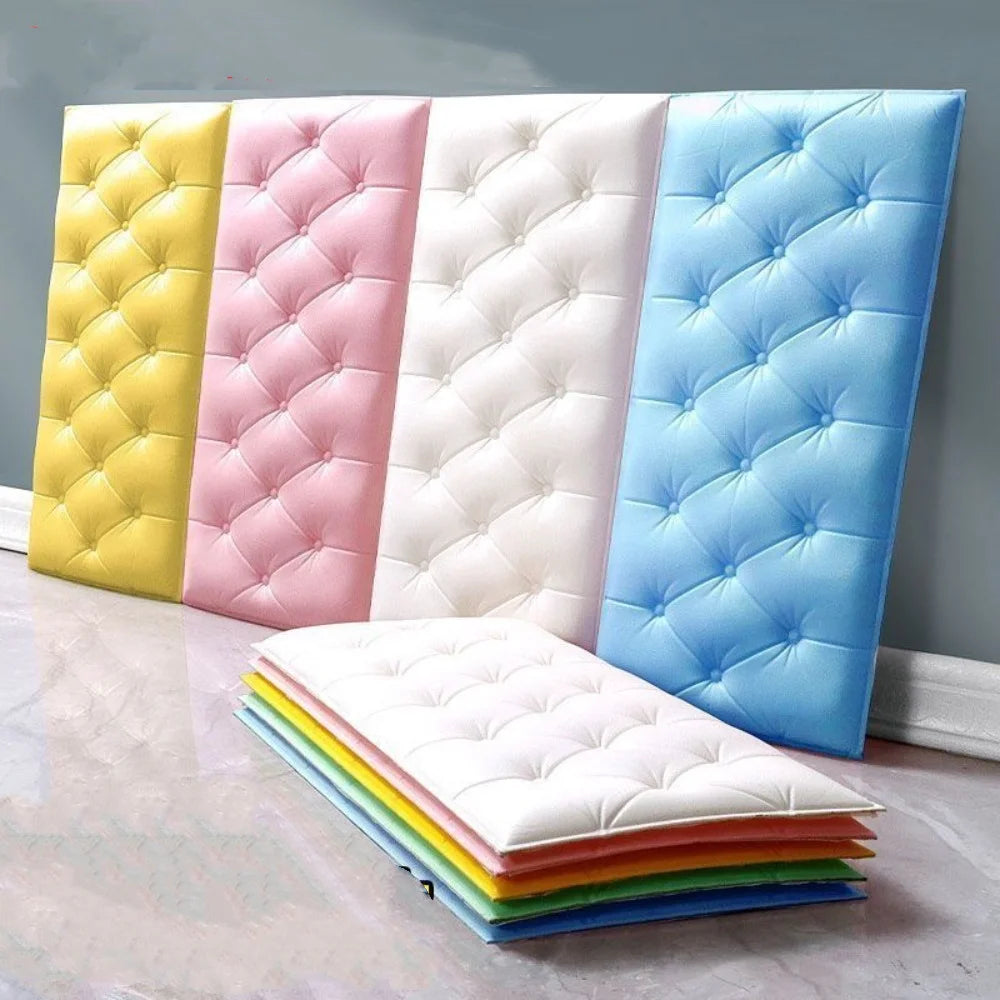 coussins sol auto adhésifs pvc quilted moderne blanc jaune rose bleu marron vert