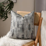 housse coussin carré beige points dorés jacquard passepoil contemporain non toxique environnement polyester