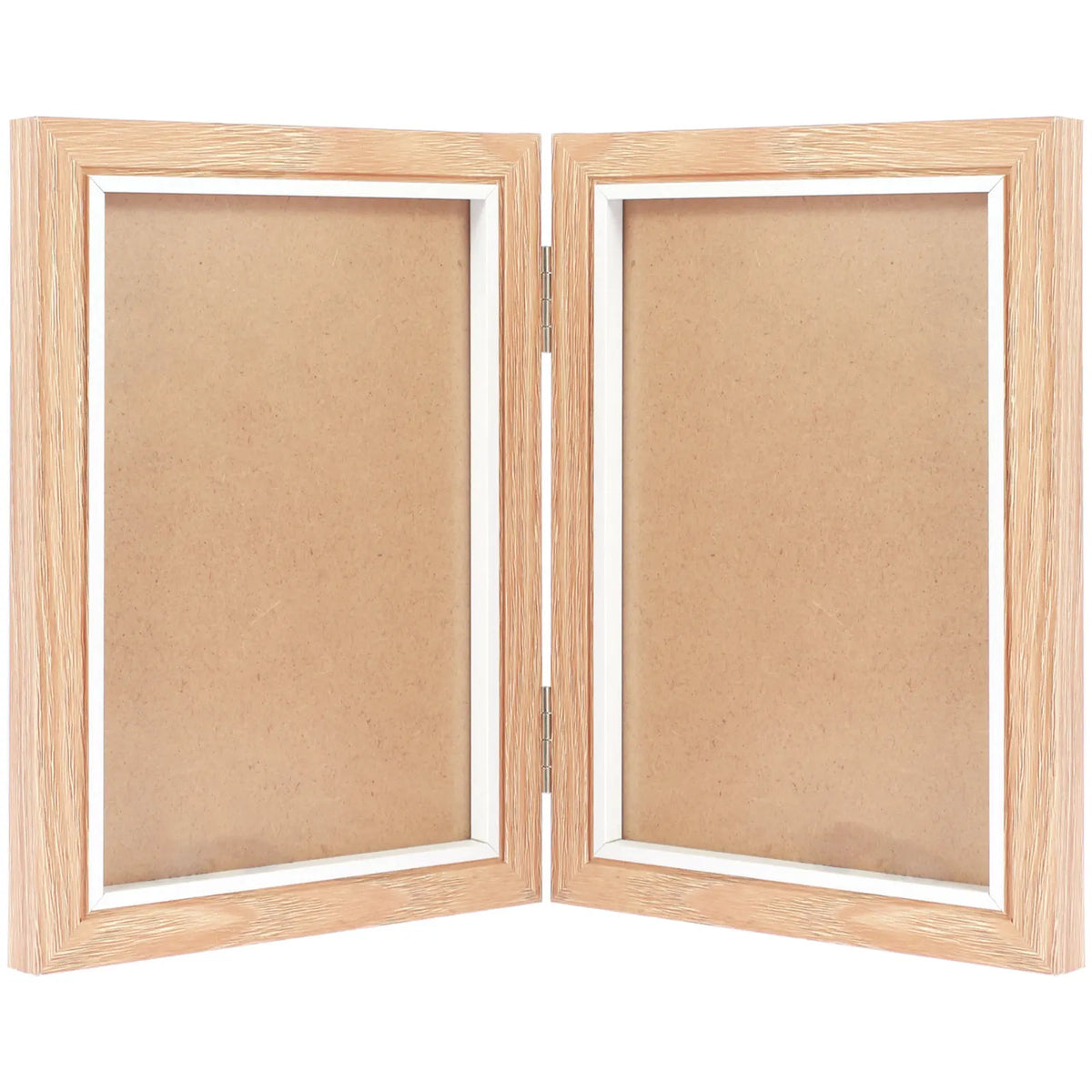 cadre photo pliable triple verre transparent charnières modernes noir bois clair minimaliste