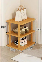étagère chaussures bois naturel moderne étages rangement porte maison