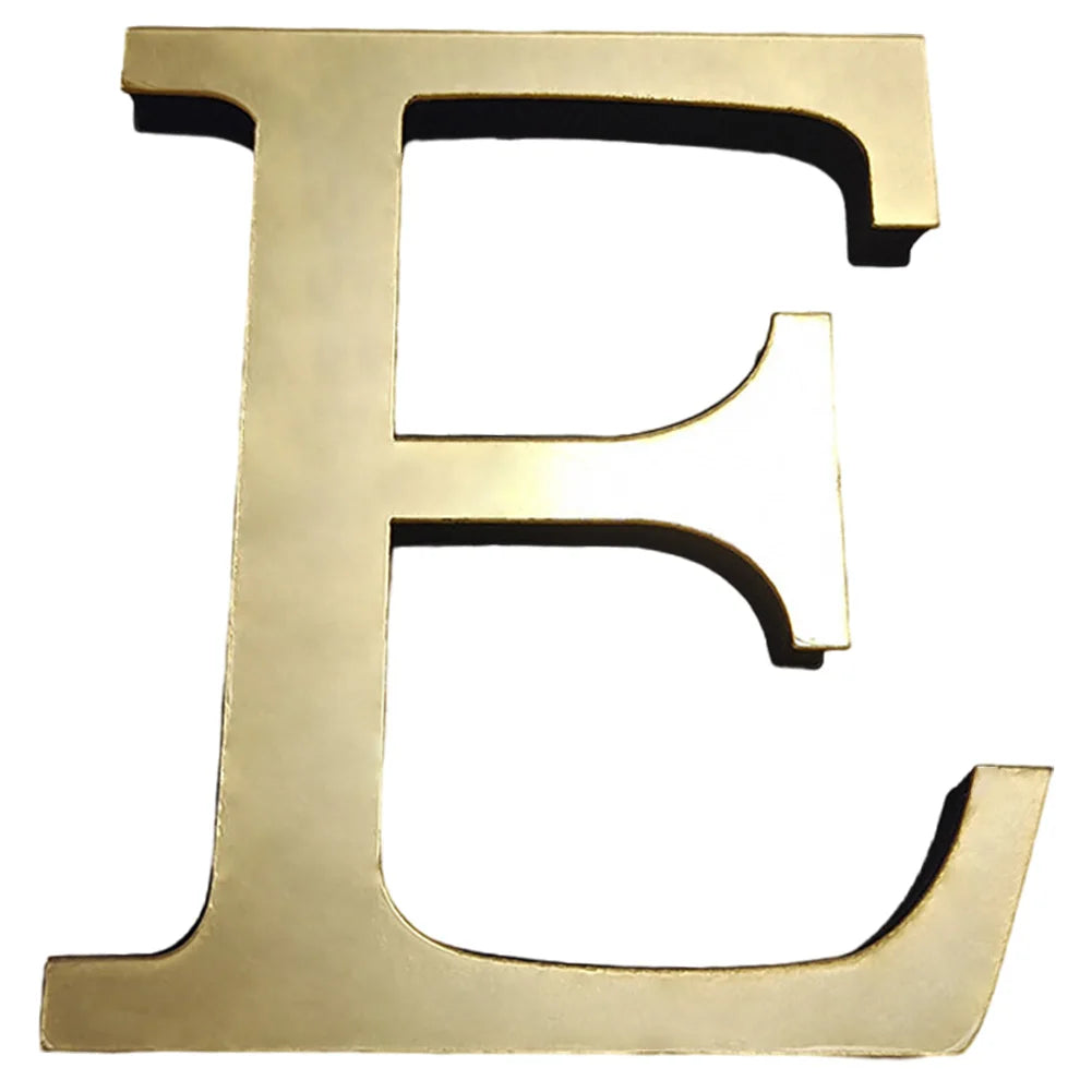 lettres alphabet dorées acrylique 3d autocollant mural décoration maison chic classique mat
