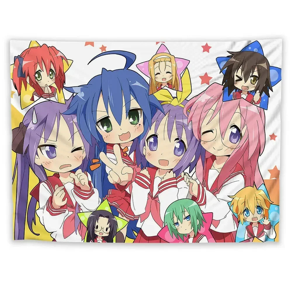 tapisserie murale décorative tissu microfibre personnages dessin animé japonais moderne chambre enfant esthétique