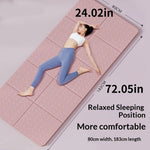tapis yoga pliable rose corail motif géométrique moderne 80cm 183cm tpe FITNESS yoga maison