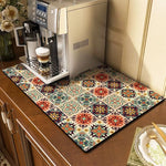 tapis cuisine multicolore carreaux géométriques moderne absorbant rapide séchage respectueux environnement 40x60cm 40x80cm