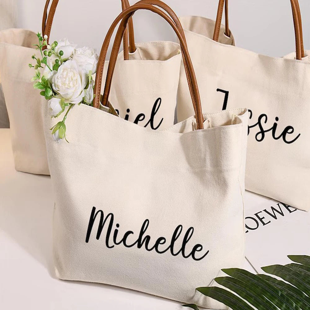 sac main tote bag toile coton beige clair moderne portable