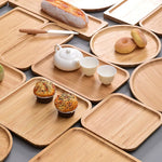 assiettes bois naturel assiettes minimalistes rustiques grain bois 15x15cm 13x25cm