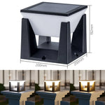 lampe solaire moderne blanc noir ip65 led 5v abs autonomie vis fixationextérieur