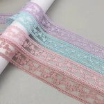 ruban dentelle fleurs simple noir blanc rose bleu violet classique clips cheveux polyester translucideDecorationFestive