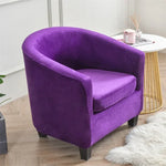 housse fauteuil club velours extensible canapé place salon coussin