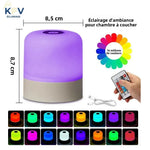 veilleuse tactile rechargeable violet beige moderne télécommande lumière d'ambiance chambre led