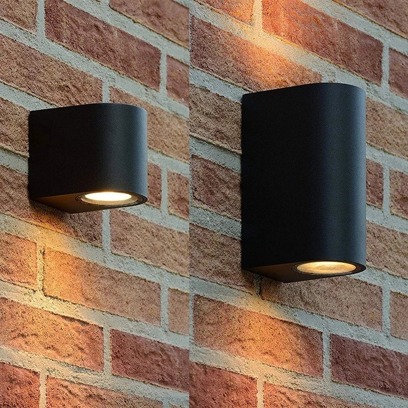 applique murale led noir contemporaine ip65 étanche 5w 10w naturel 4000k fixée mur