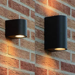applique murale led noir contemporaine ip65 étanche 5w 10w naturel 4000k fixée mur