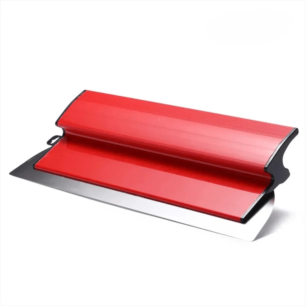outil finition mural rouge blanc lisse clips poignée noire peinture cloison sèche 25cm 40cm