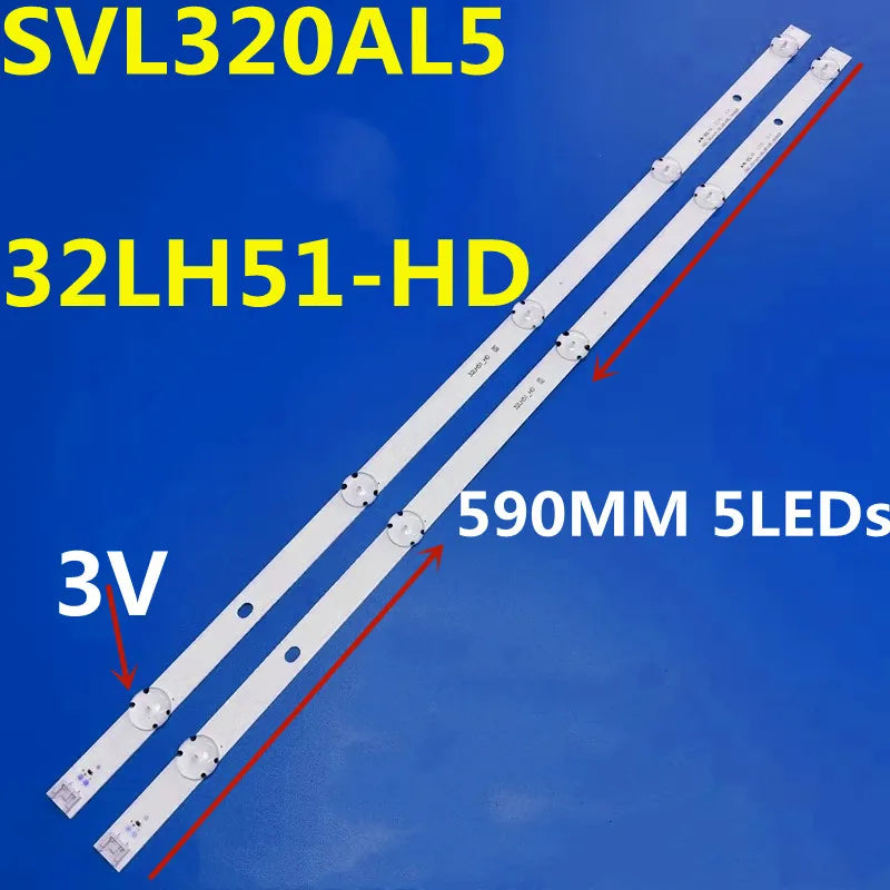 bandes led blanc lisses modernes industriels 61.6cm 5leds abs 220v 3w