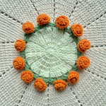 coussin crochet fleurs motifs colorés artisanal traditionnel opaques variété
