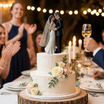 figurines mariés gâteau mariage voile fleurs classique romantique saint valentin anniversaire blanc noir