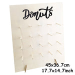 supports donuts bois gravure simple occasion fête anniversaire mariage minimaliste