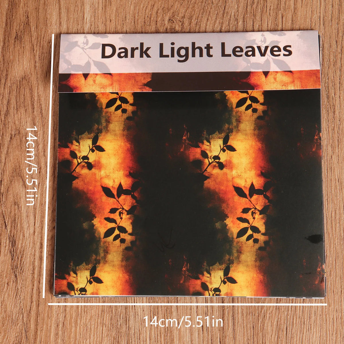 papier decoratif feuilles noires fond sombre feuilles blanches fond clair artisanal noir orange gris