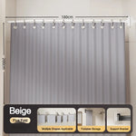 rideau douche blanc rayures verticales opacité moderne clips barre fixation polyester pliable sans cadre