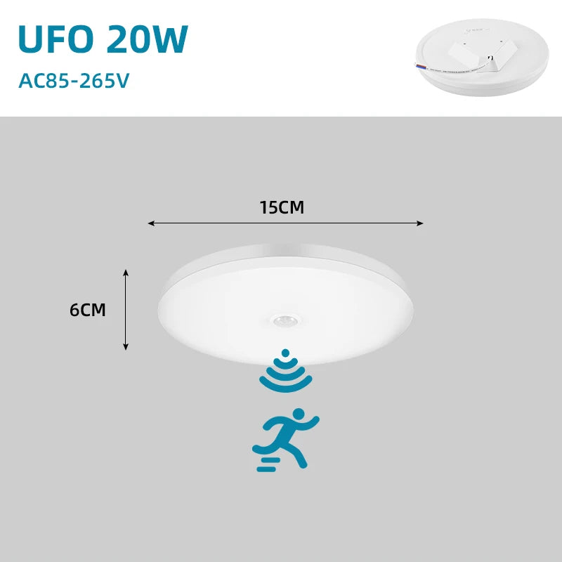 capteur mouvement led blanc moderne plafonnier vis fixation 220v autonomes