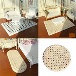 tapis peluche blanc noir multicolore moderne doux points noirs multicolores 22cm 15cm 20cm 15cm