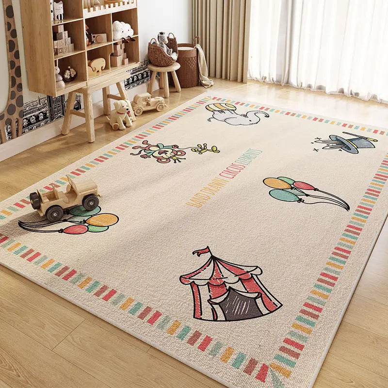 tapis polypropylène polyester antidérapant imperméable dessins animés ours astronaute moderne enfantin