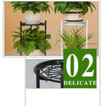 support plante métal noir blanc grille ajourée moderne pieds solides pots tiered shelf