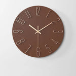 horloge murale bleu doré minimaliste fixation 30cm chambre coucher moderne numéros 3d opaques