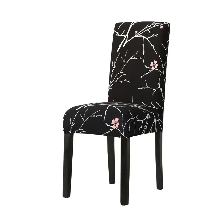 housse chaise moderne stretch imprimé floral rayures geometriques gris noir bleu beige marronwasher removable