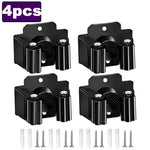 support mural balai anti dérapant acier inoxydable moderne salle bain clips noir argenté respectueux