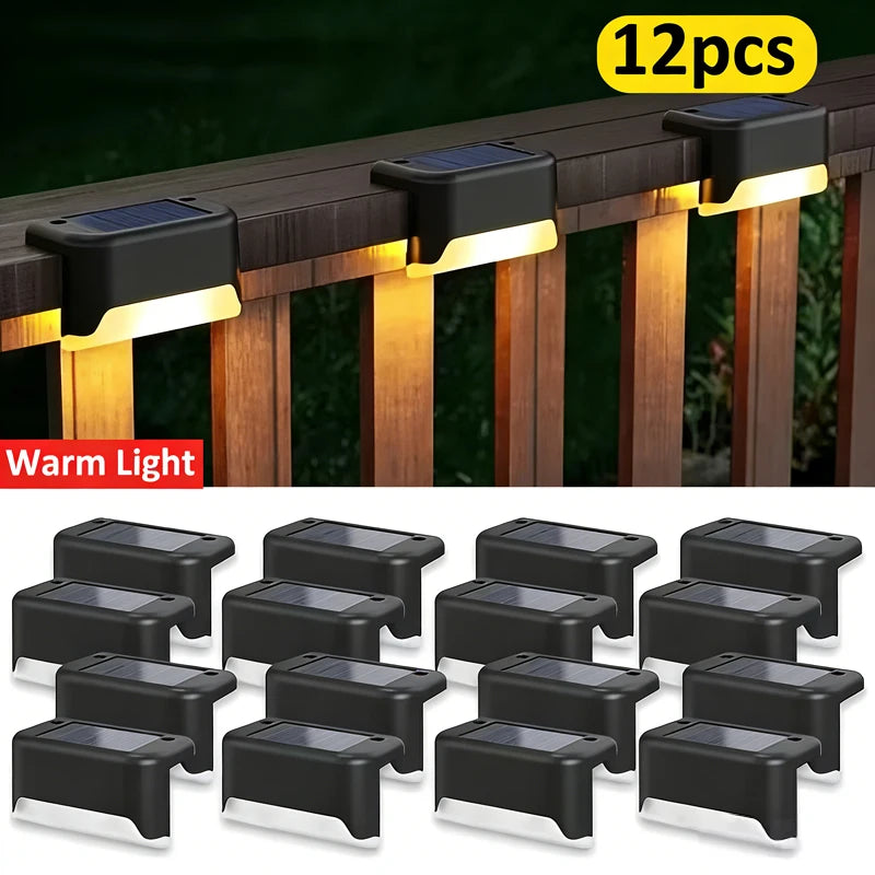 lampe solaire clôture moderne noir clips ip66 led autonomeextérieur abs