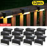 lampe solaire clôture moderne noir clips ip66 led autonomeextérieur abs