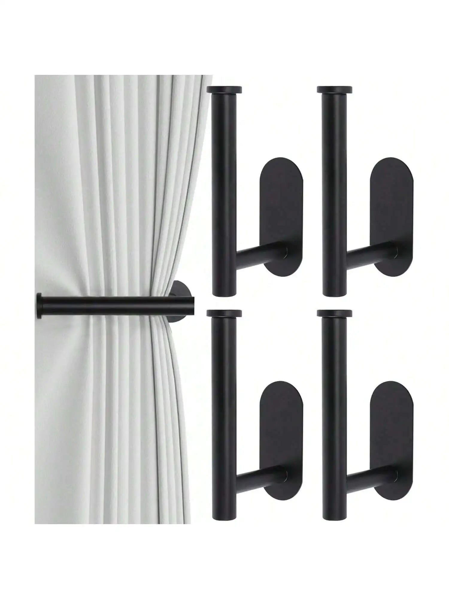 Embrasses adhésives pour rideaux sans perçage - Ombre Interieur
