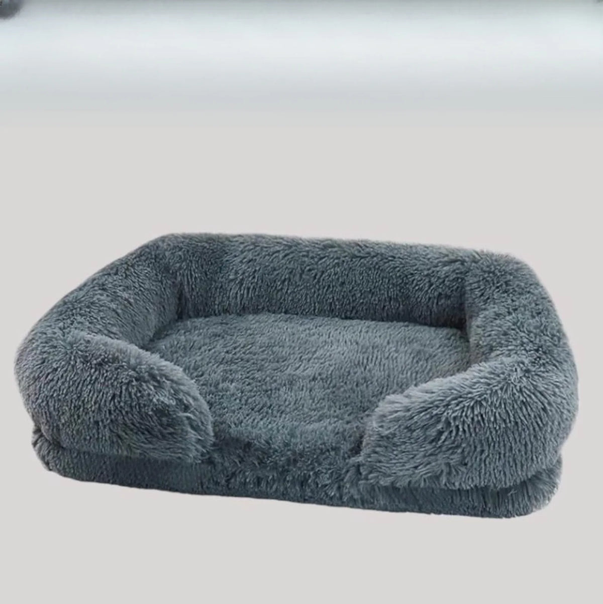 lit chien peluche confortable canapé doux coussin détachable grand panier repos animaux maison