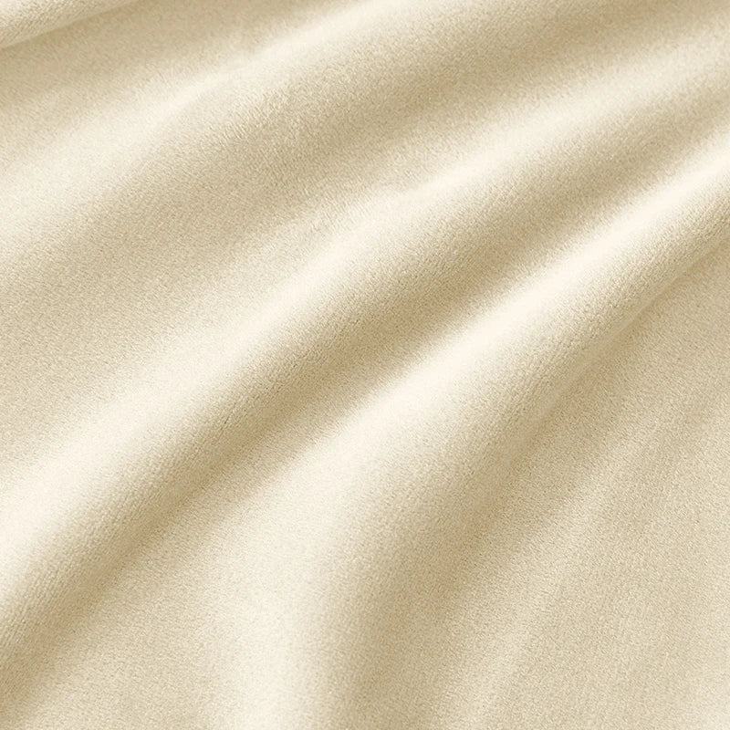 housse chaise velours doux élastique beige clair moderne salon restaurant 45cm longueur