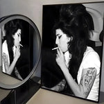 affiches aamy winehouse noir blanc cadres muraux decoration classique facile chambre college moderne pvc