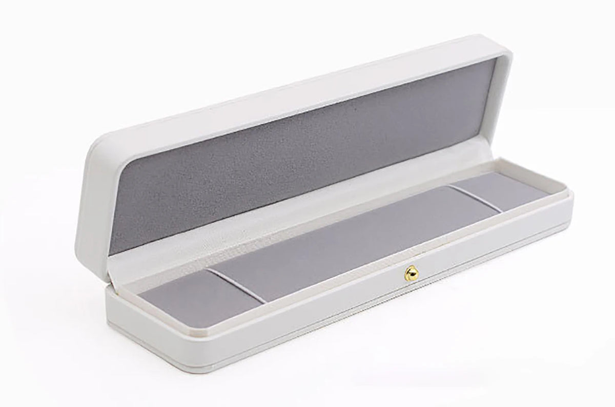 boîtes bijoux cuir blanc classique boutons dorés coffret cadeau emballage bijoux opacité matériauintérieur autres
