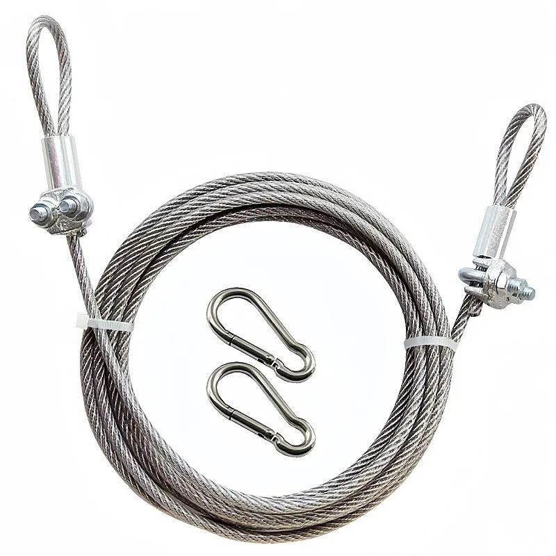 corde linge corde inoxydable résistante 10m 5m 2m balcon moderne argente boucles sécurité