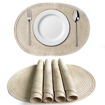 serviettes table beige rayées modernes respectueuses l'environnement opaques vertes bleues orangées