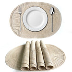 serviettes table beige rayées modernes respectueuses l'environnement opaques vertes bleues orangées