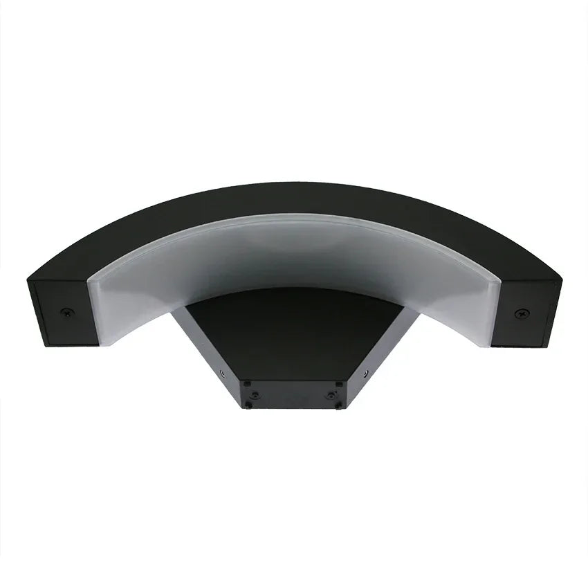 lampe murale moderne gris métallisé ip65 led 18w éclairage extérieur sensoriel aluminium abatjour acrylique
